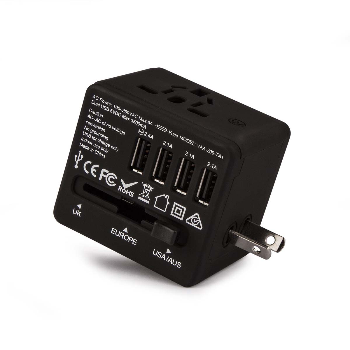 Veho TA-1 Universal 4-Port Netzteil 3.5 A 4 USB- Anschlüsse