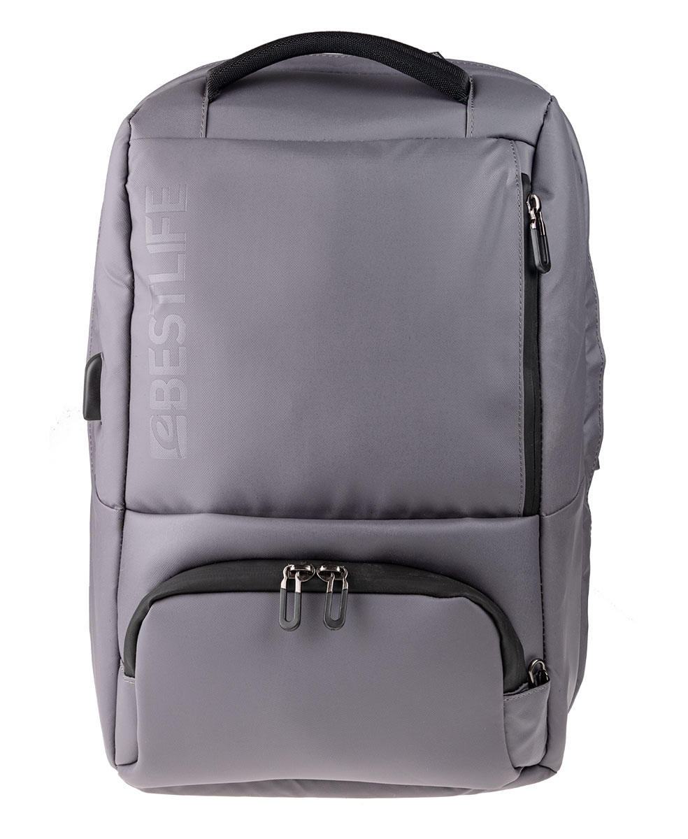 BestLife TravelSafe Neoton RUCKSACK grau Laptop Rucksack für 15,6", Security Features, USB