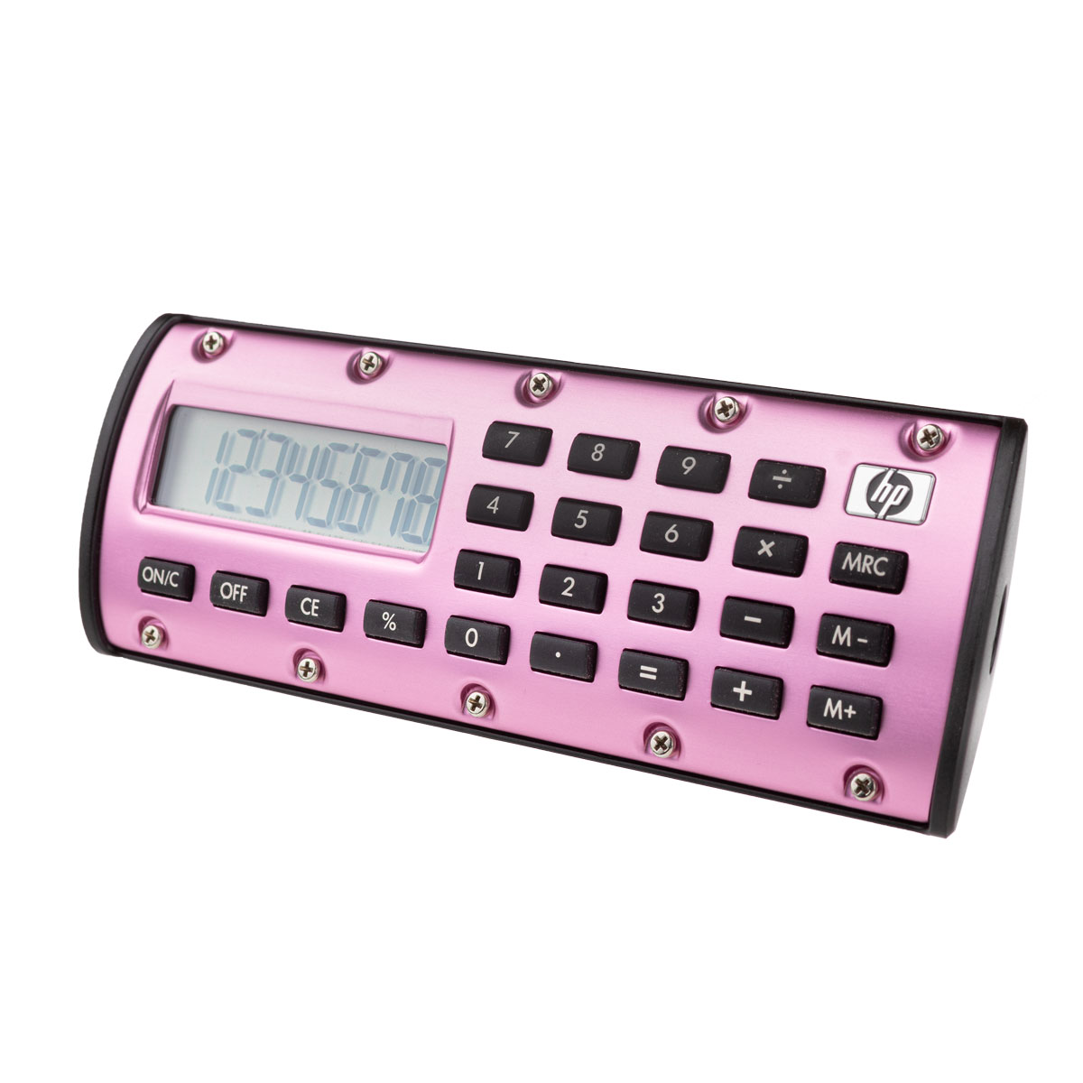 HP Quick Calc Taschenrechner in pink 8-stellige LCD | magnethaftend | Prozentrechnung