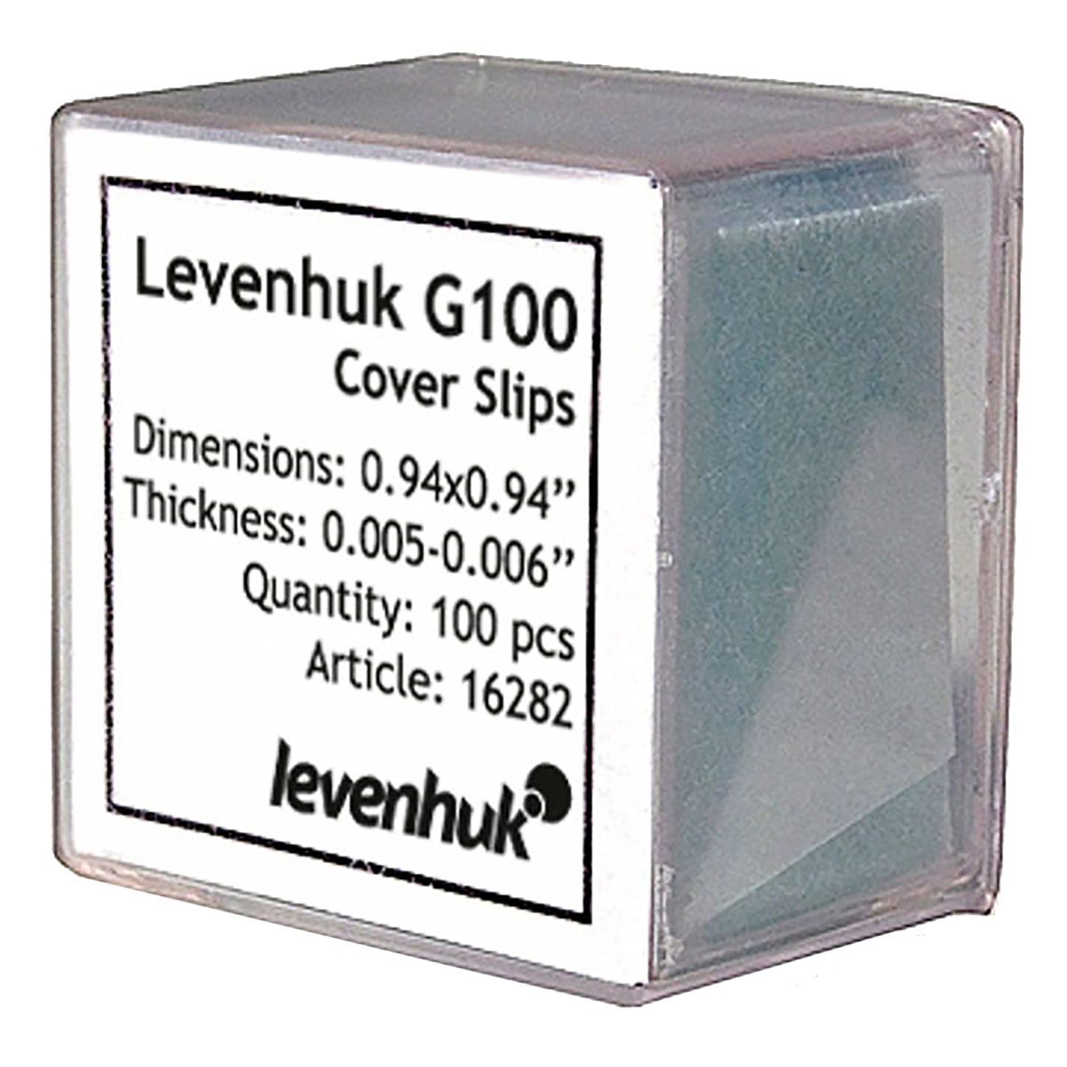 Levenhuk G100 Deckgläser, 100 Stck. Abmessung: 24x24 mm