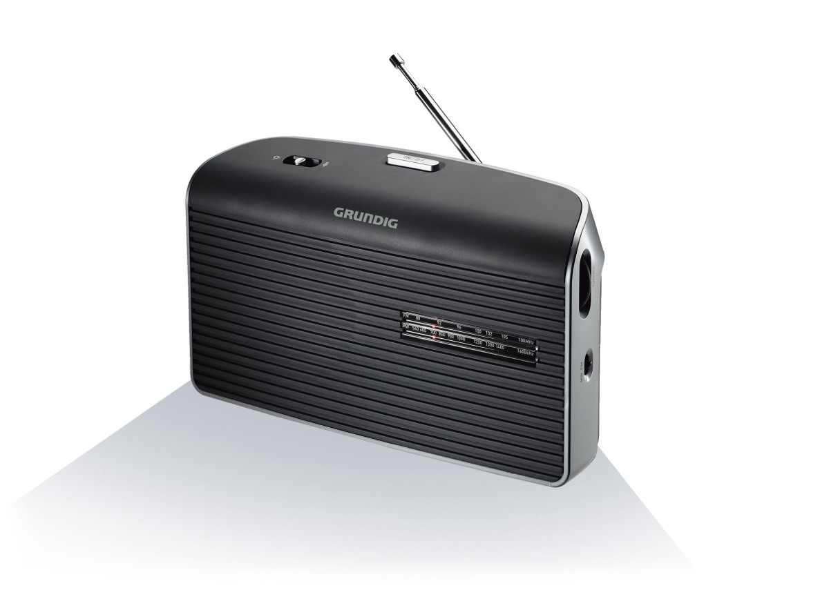 Grundig Music 60 - Portables Radio - grau UKW-/MW-Tuner - Netz- und Batteriebetrieb