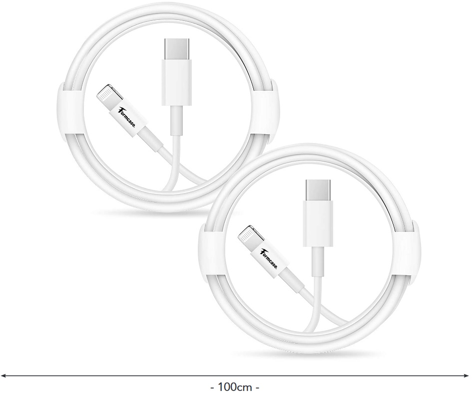 Formcase MFI Lightning auf USB-C Kabel 1m weiss