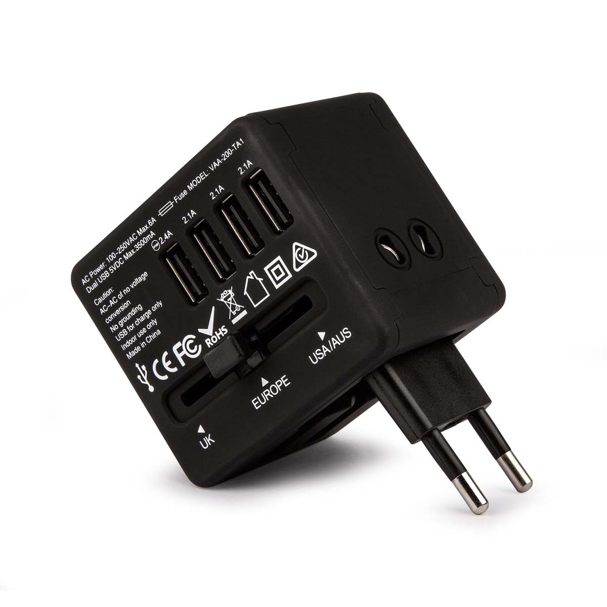 Veho TA-1 Universal 4-Port Netzteil 3.5 A 4 USB- Anschlüsse