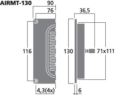 MONACOR AIRMT-130 High-End Air-Motion-Transformer-Hochtöner, 60 W, 8 O