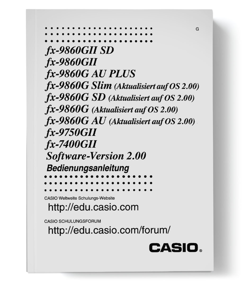 Anleitung deutsch für FX-9860 G GII/ G-SD (gebunden)