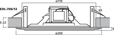 MONACOR EDL-706/12 ELA-Deckenlautsprecher