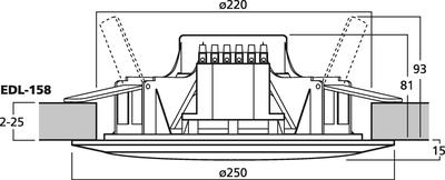 MONACOR EDL-158 Wetterfester ELA-Deckenlautsprecher