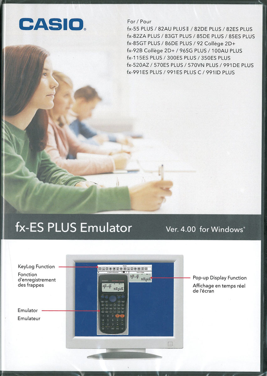 Casio FX-ES Manager Emulator-Software für alle Modelle der Casio FX-ES und ES-Plus-Serie sowie FX-DE Windows / Einzelplatzlizenz / zeitlich unbegrenzt