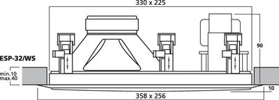 MONACOR ESP-32/WS ELA-Hi-Fi-Wand- und -Deckenlautsprecher