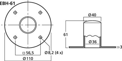 MONACOR EBH-61 Stativeinsatz