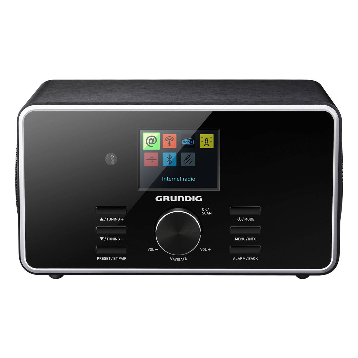 Grundig DTR 5000 X Black Premium Radio | DAB+ UKW Webradio | Radiowecker WLAN Bluetouth Streaming Kopfhörer Fernbedienung