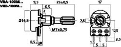 MONACOR VRA-100M1 Mono-Potentiometer