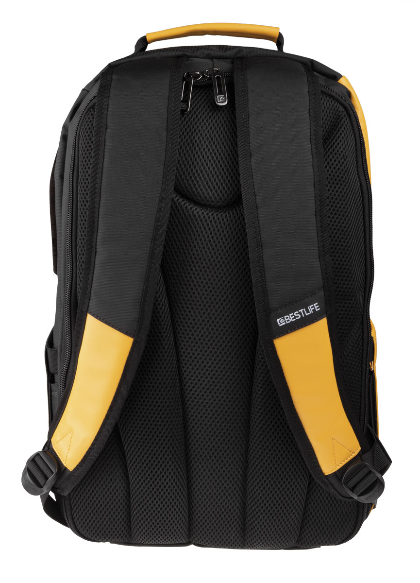 BestLife Business Titan RUCKSACK schwarz/gelb Laptop Rucksack für 15,6"