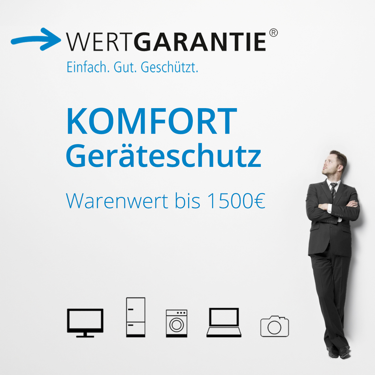 Wertgarantie Komfort Geräteschutz bei technischen Geräten bis 1.500€