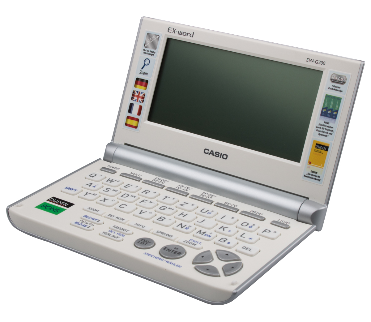 Casio EW-G 200 Elektronisches Wörterbuch EX-word Englisch - Französisch - Spanisch - Duden