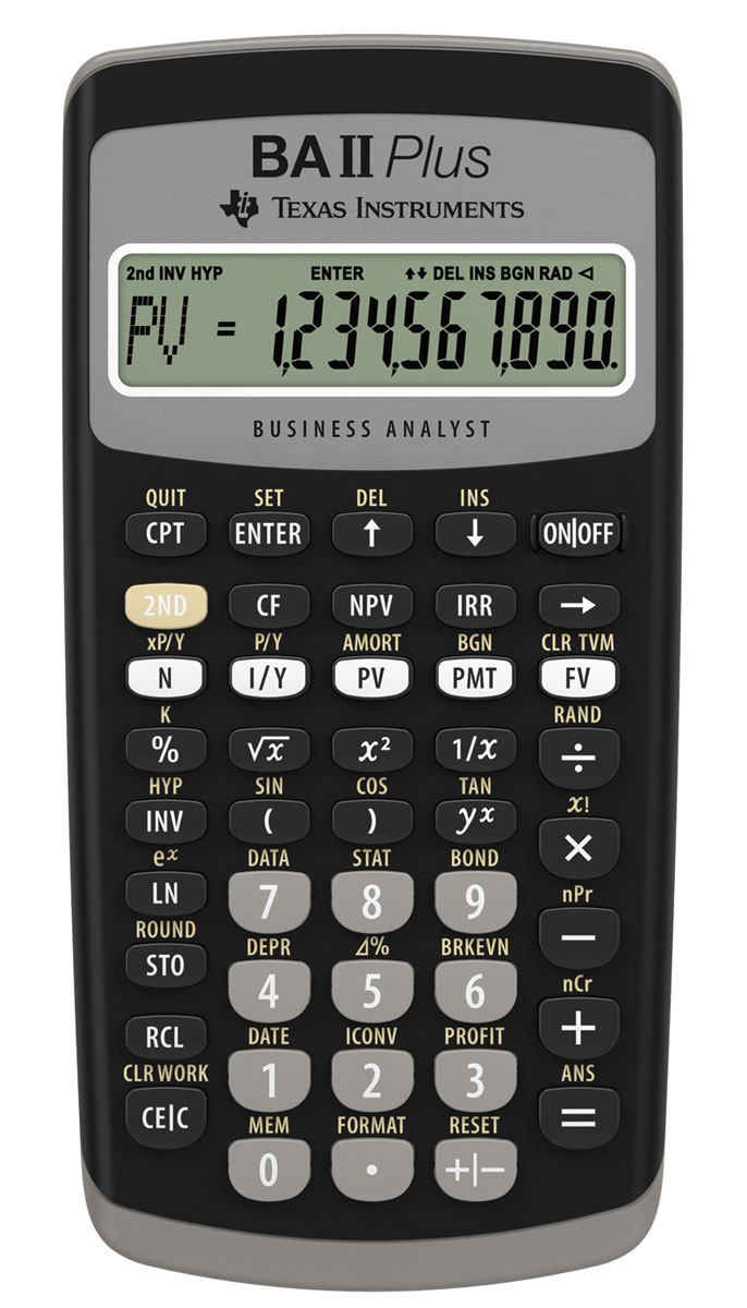 TI-BA II Plus Finanzrechner 