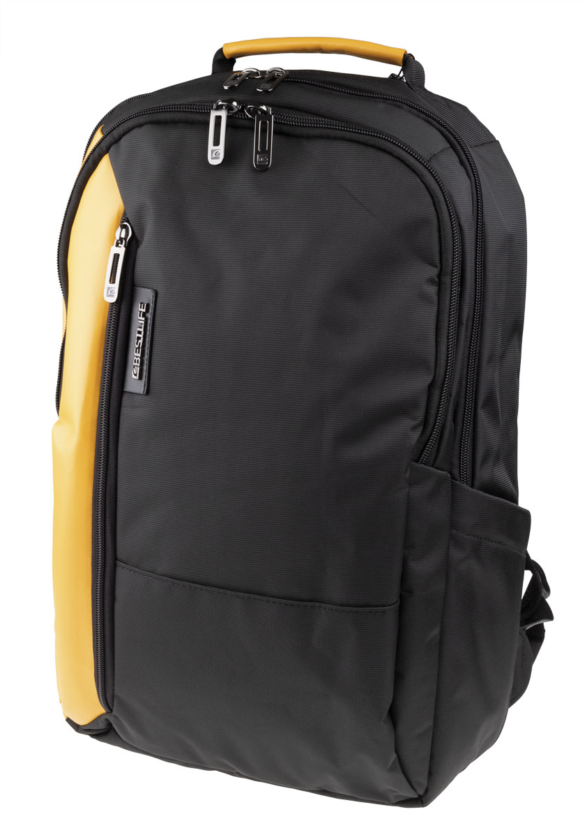 BestLife Business Titan RUCKSACK schwarz/gelb Laptop Rucksack für 15,6"