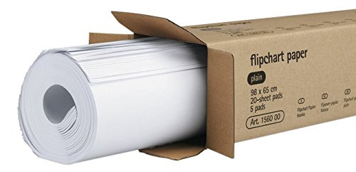 Legamaster 7-156000 Flipchart Papier blanko, 5 x 20 Blatt