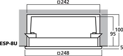 MONACOR ESP-8U ELA-Wand- und Deckenlautsprecher Unterputzmontage