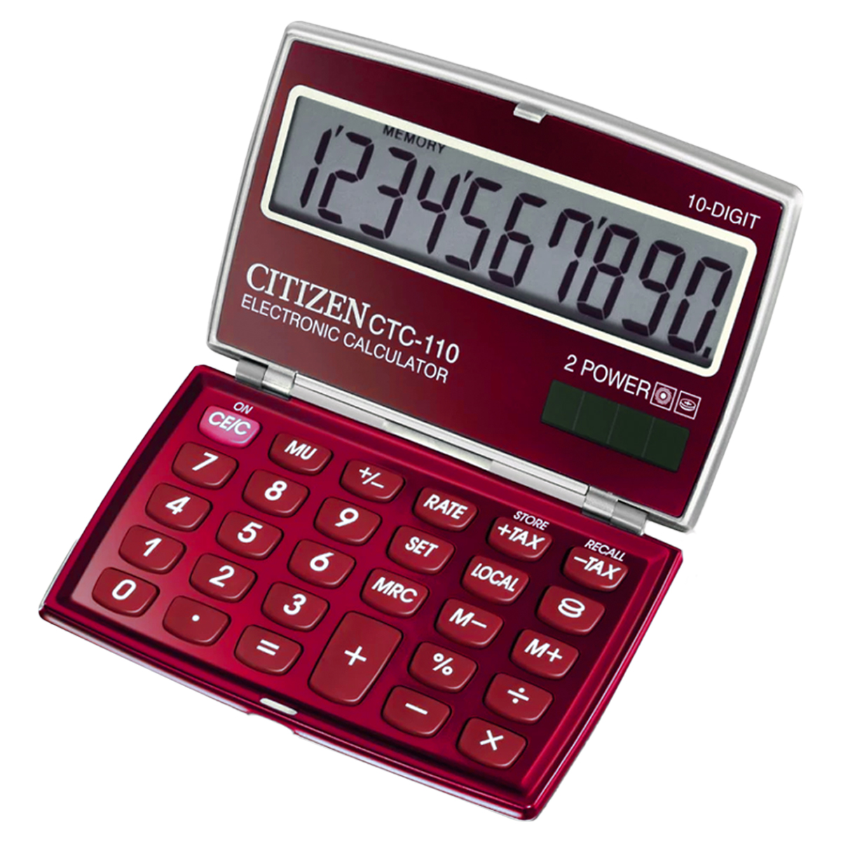 Citizen CTC 110 RD WB Taschenrechner rot 