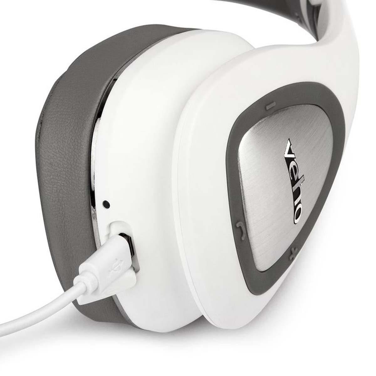 Veho VEP-016-ZB6 On-Ear Bluetooth Kopfhörer mit Mikrofon, weiß 