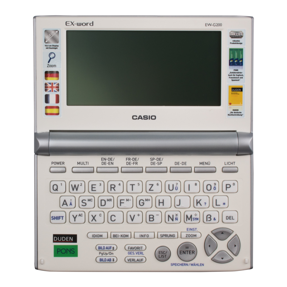 Casio EW-G 200 Elektronisches Wörterbuch EX-word Englisch - Französisch - Spanisch - Duden