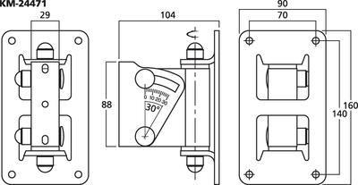 MONACOR KM-24471 Wandhalter für Lautsprecherboxen