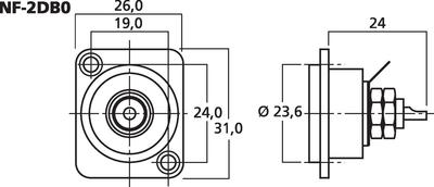 MONACOR NF-2DB0 NEUTRIK-Cinch-Einbaubuchse