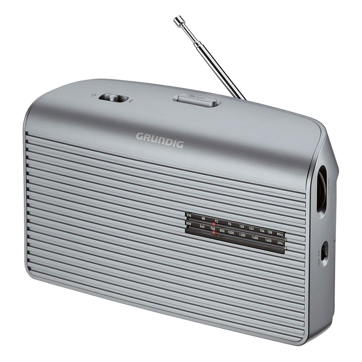 Grundig Music 60 - Portables Radio - silber UKW-/MW-Tuner - Netz- und Batteriebetrieb