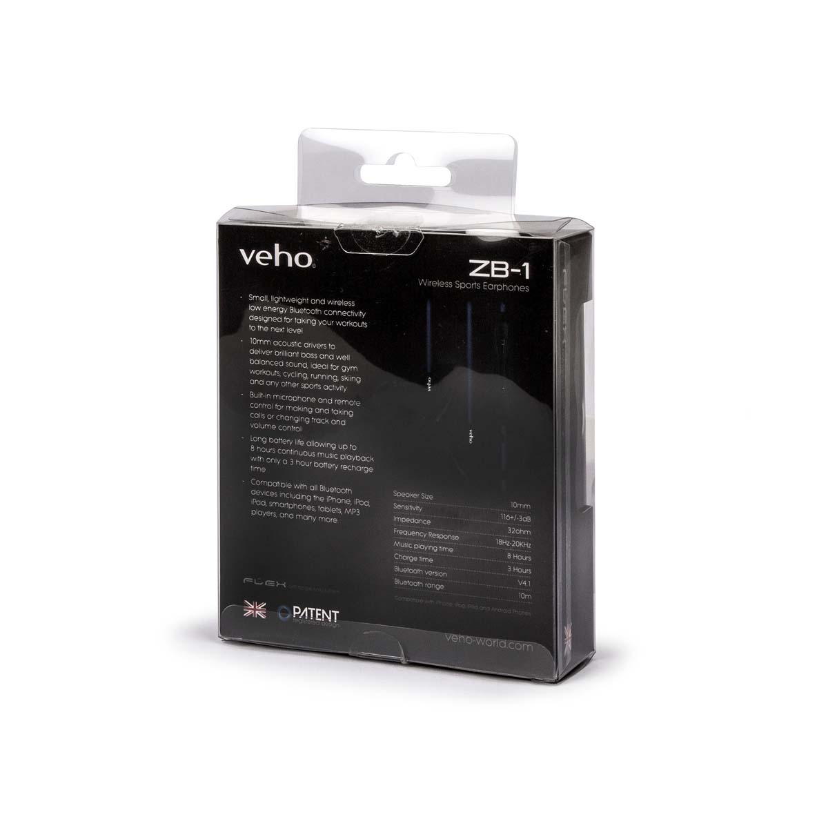 Veho ZB-1 Wireless Bluetooth In-Ear Sports Headphones 