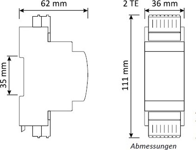 MONACOR EPS32 Verstärker 2x 15W Hutschiene