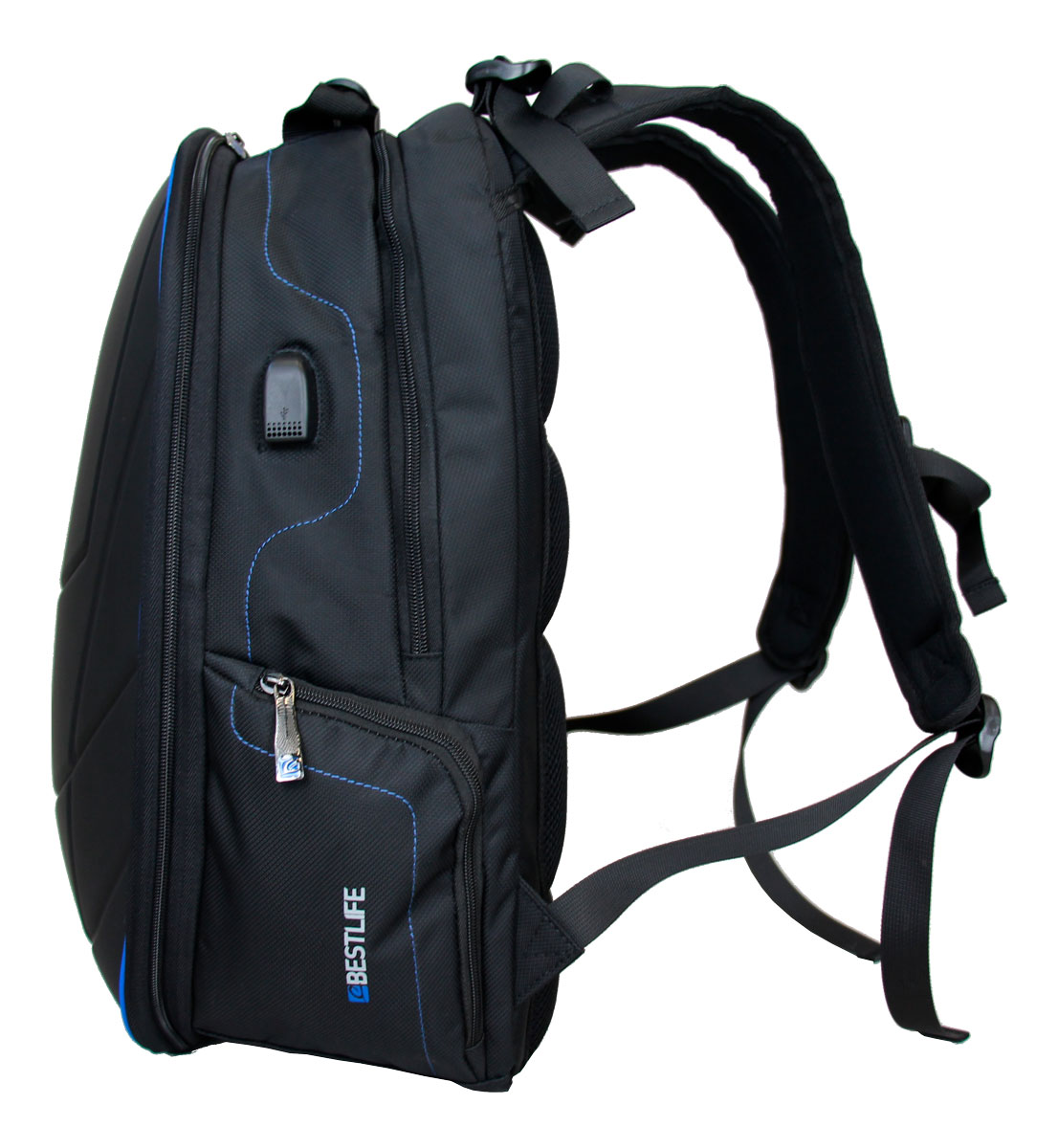 BestLife Gaming Assailant RUCKSACK schwarz/blau Gaming Rucksack mit USB Connector für 17" Laptop