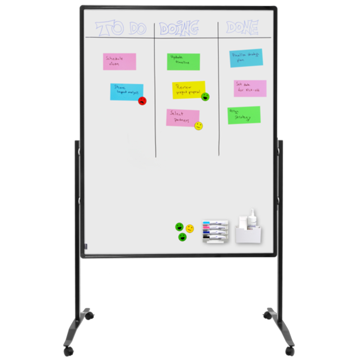 Legamaster 7-204810 Trennwand PREMIUM PLUS 150 x 120 cm, Whiteboard emailliert