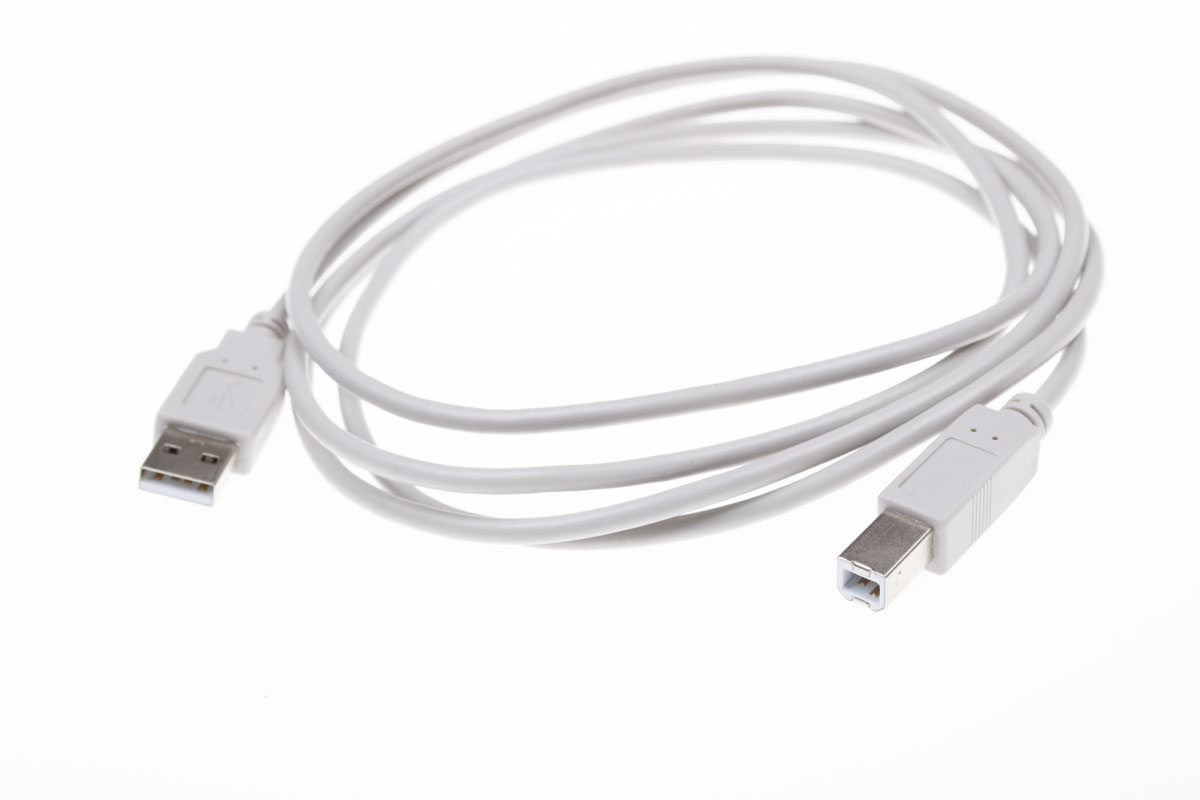 USB 2.0 Anschlusskabel 1,80m Stecker A an Stecker B grau