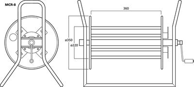 MONACOR MCR-8 Professionelle Leertrommel