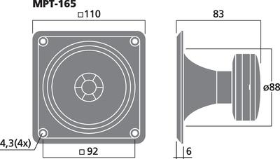 MONACOR MPT-165 Piezo-Hochtöner