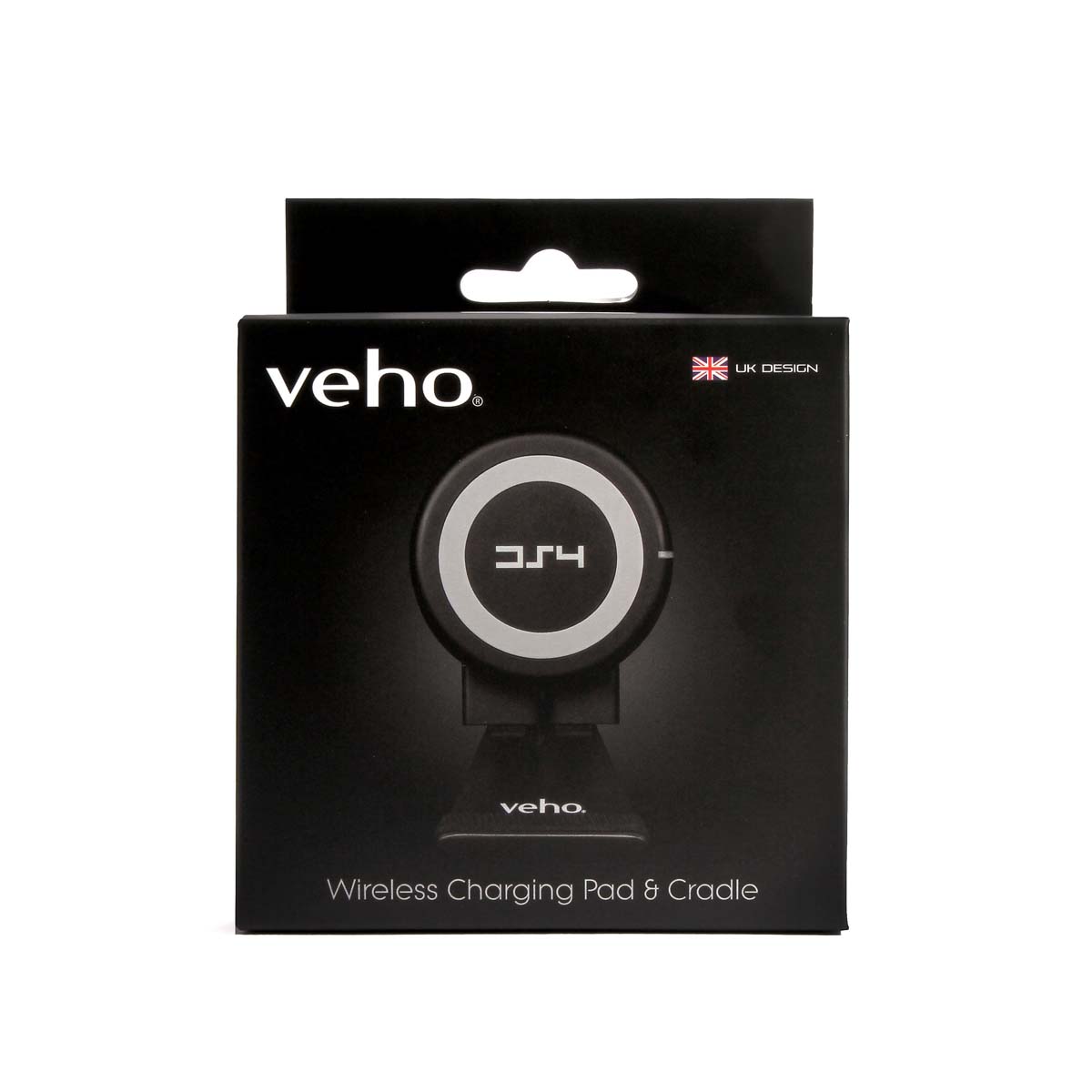 Veho VWC-001-DS4 Qi Wireless Ladestation für alle Smartphones mit Qi-Technologie, 1,4 m USB-Kabel, 10 W, 105-200 KHz