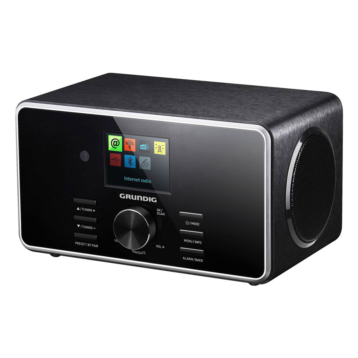 Grundig DTR 5000 X Black Premium Radio | DAB+ UKW Webradio | Radiowecker WLAN Bluetouth Streaming Kopfhörer Fernbedienung