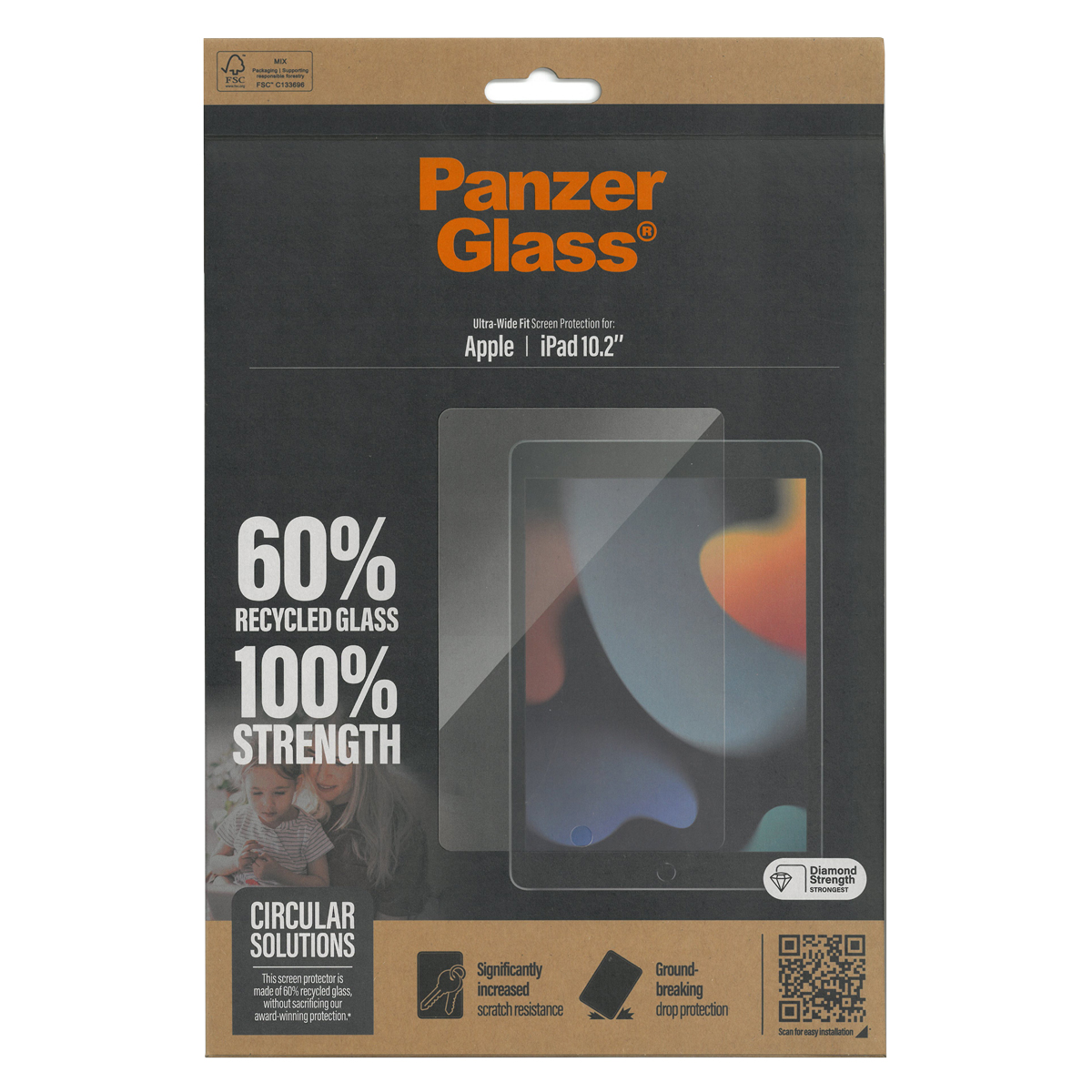 PanzerGlass® Protector iPad 10.2'' - Ultra Wide Fit 