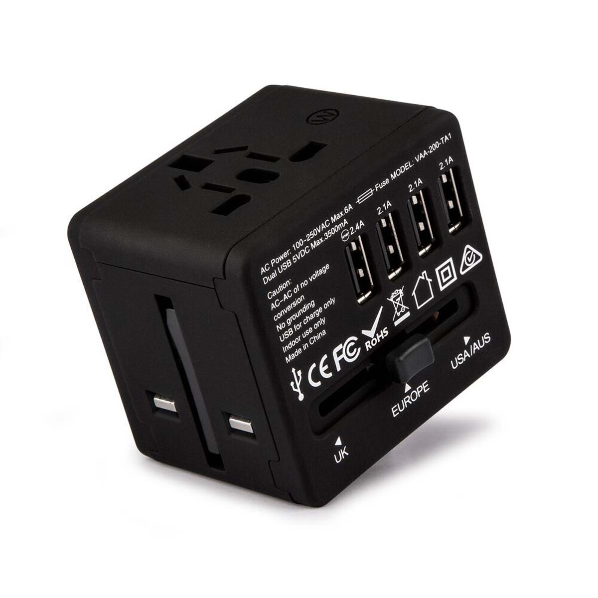 Veho TA-1 Universal 4-Port Netzteil 3.5 A 4 USB- Anschlüsse