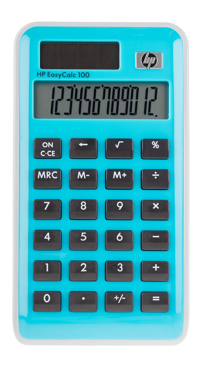 HP-EasyCalc 100 Taschenrechner 12-stelliges LCD | Prozent | Wurzel | Speicher