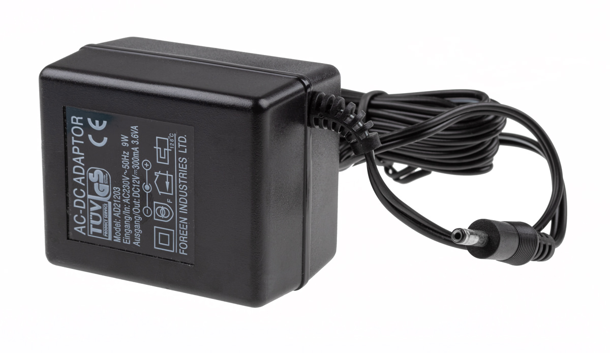 Fourier AC/DC Adapter DC 12V, 300mA, 3.6VA, 9 Watt