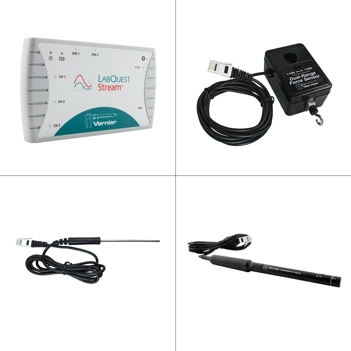 Vernier-Set LabQuest Stream Bundle LabQuest Stream und 3 Sensoren