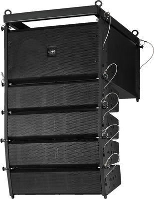 IMG STAGELINE L-RAY/1000 PA-Lautsprecher-Array (DSP-gesteuert), aktiv, 700 W (350 W+350 W)