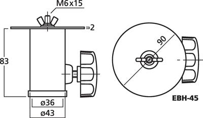 MONACOR EBH-45 Stativadapter