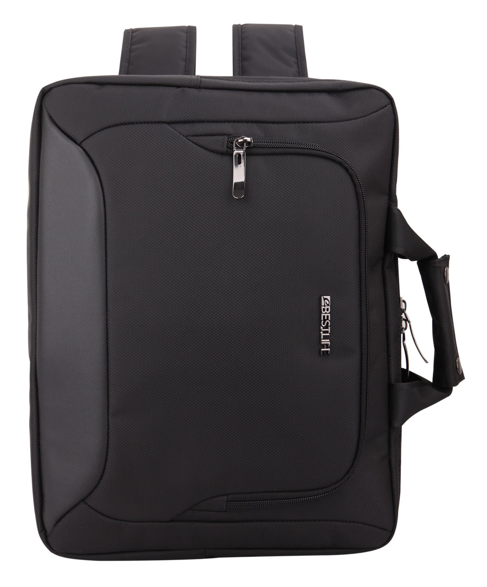 BestLife BBC 3158 Umhänge-Rucksack für Laptop bis 15,6 Zoll schwarz