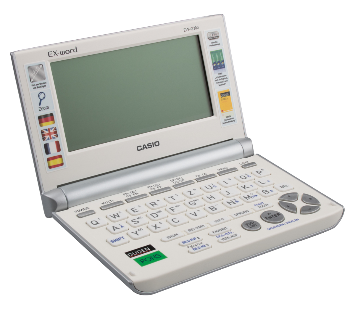 Casio EW-G 200 Elektronisches Wörterbuch EX-word Englisch - Französisch - Spanisch - Duden