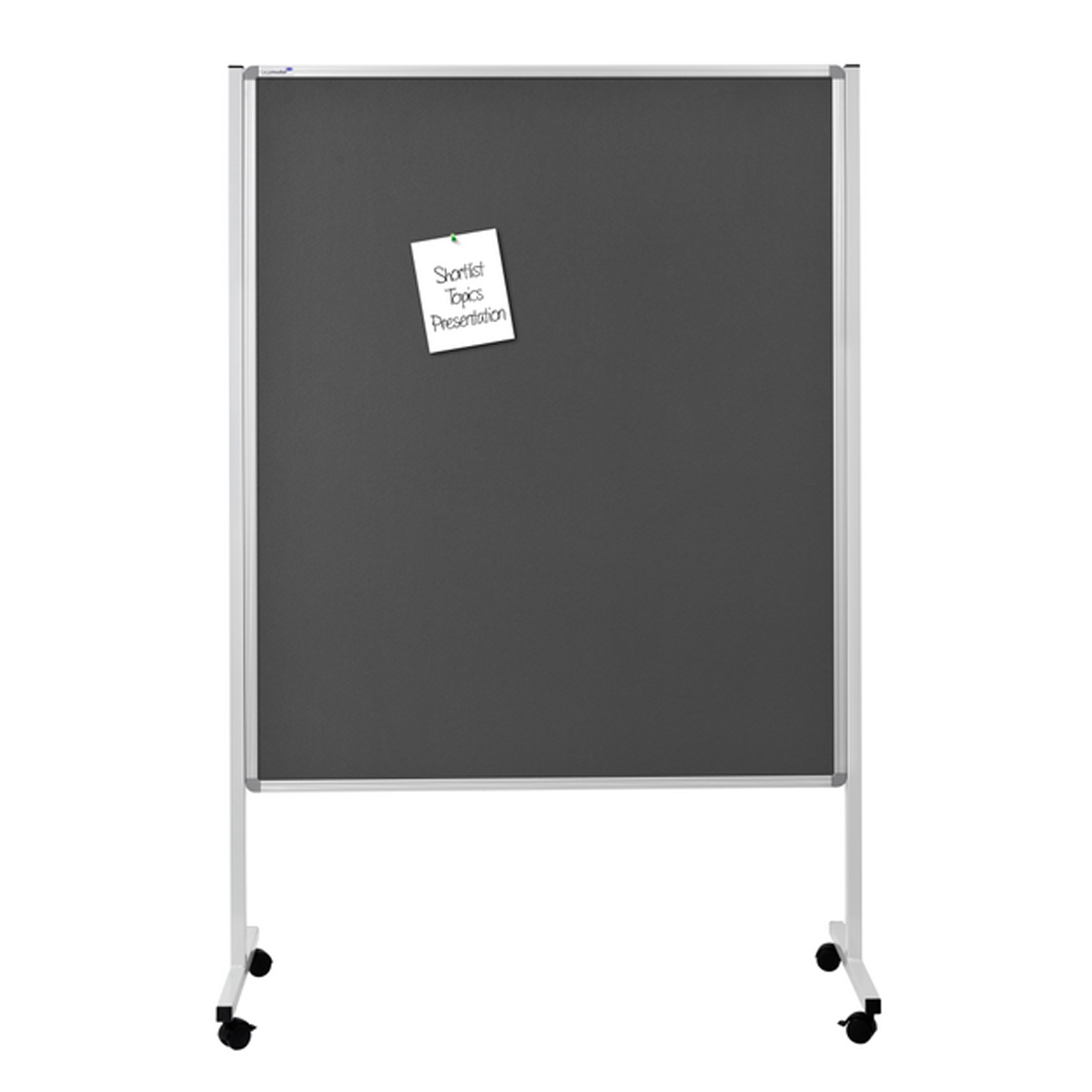 Legamaster 7-210700 Mobile Multiboard XL 120x150 cm, Whiteboard / Textil grau