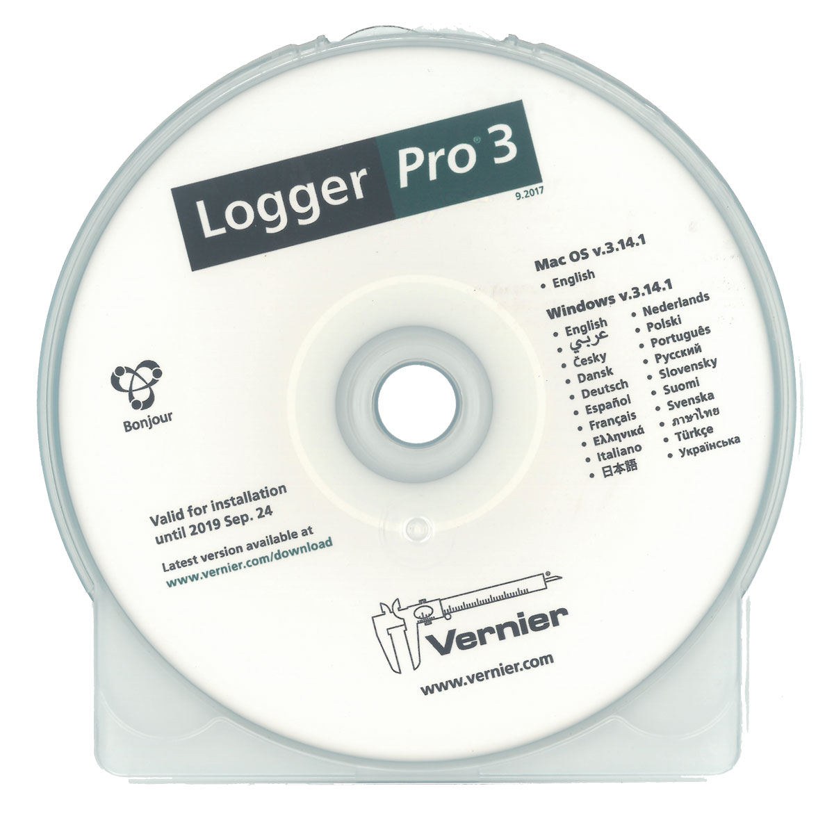 Vernier Logger Pro 3.0 Zusatzdatenträger 5x CD-Rom für jeden Arbeitsplatz ein Datenträger