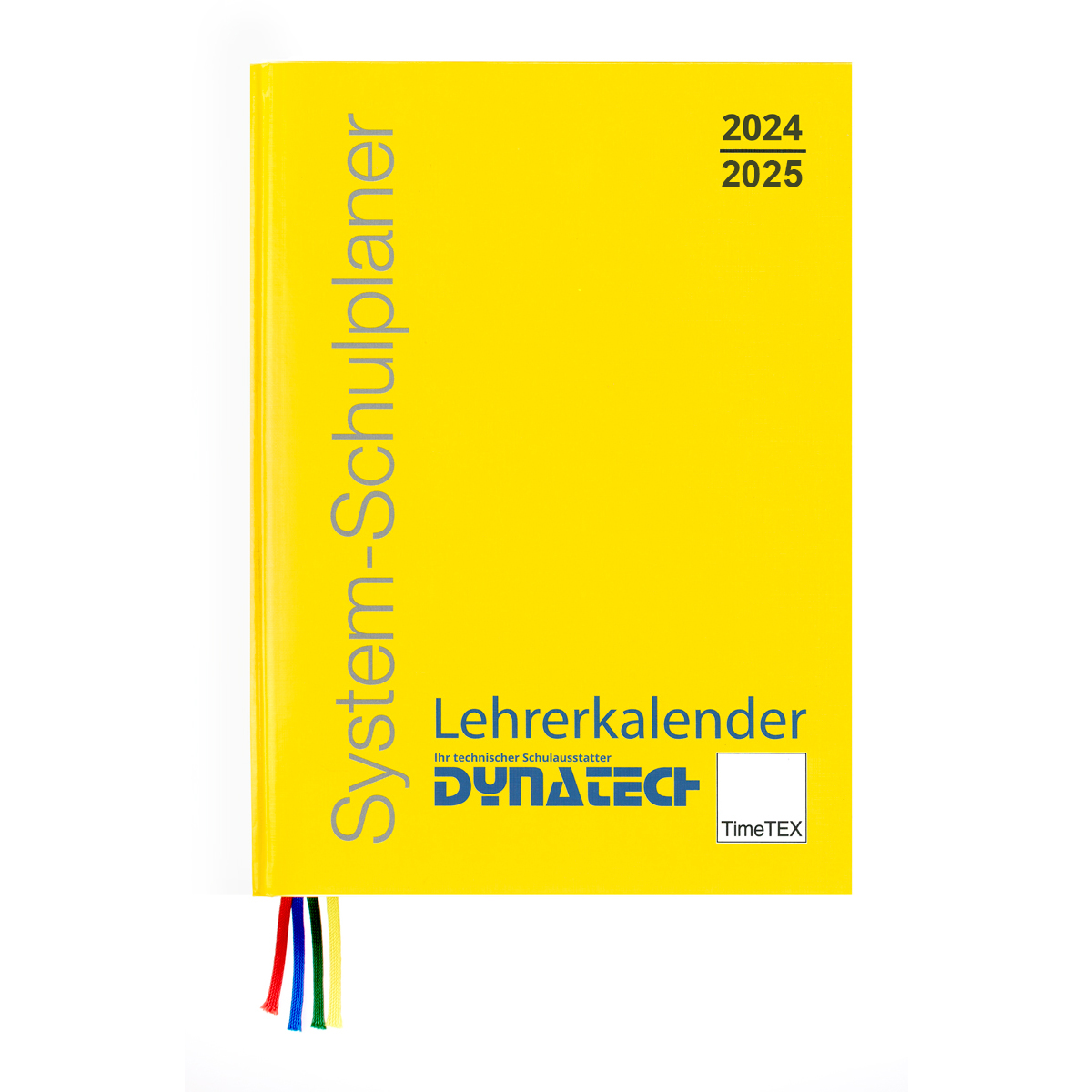 DynaTech TimeTEX System-Schulplaner 2024/2025 A4 kartonierter Umschlag / 4 farbige Lesebänder